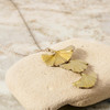 Michael Michaud Bronze Triple Leaf Gingko Necklace