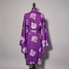 Silk Blend Robe Deep Purple Royal Palm