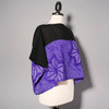  One Of A Kind Deep Violet & Black Shibori Blouse 