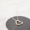 Moon + Arrow PMA x Moon + Arrow Sterling Floating Pearl Heart Necklace 