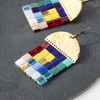 Loominous Design Woven Glass Bead Square Dangle Earrings by Loominous Design 