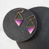 Loominous Design Glass Bead Tri-Dangle Earrings by Loominous Design - Pink Blend 
