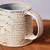 Samantha Bartlett Leaf Salt-Fired Diner Mug by Samantha Bartlett 