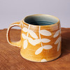 Samantha Bartlett Leaf Salt-Fired Diner Mug by Samantha Bartlett 