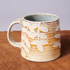 Samantha Bartlett Leaf Salt-Fired Diner Mug by Samantha Bartlett 