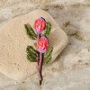 Trovelore Pink Protea Embroidered & Beaded Pin 