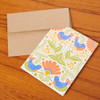 Bluebird Folk Pattern Notecard by Exit 343 Design