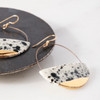 Semi Circle Black Splatter Dangles by StitchPrism