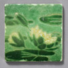 The Painted Lily Grueby Faience Lily Pad Tile by The Painted Lily