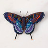 Embroidered & Beaded Red Spotted Purple Butterfly Pin