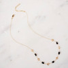 Squares and Dots Black Spinel and Quartz Necklace by Susan Rifkin