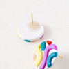 90's Confetti Coiled Polymer Studs by Teal Marie Davis