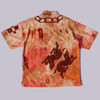 Rust Blockprinted Short Sleeve Shirt by Madelyn Snow
