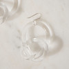 Corey Moranis Knotted Loop Earrings Clear