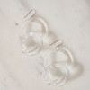 Corey Moranis Knotted Loop Earrings Clear