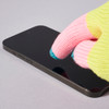 Green/Pink Knit Tricolor Touchscreen Gloves