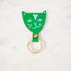 Cat Shaped Leather Key Fob