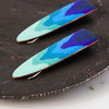 Blue Multicolor Long Enamel Earrings from Echo Metals