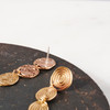 Triple Fingerprint Bronze Earrings by Keta Handmade