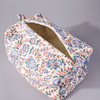 Large Starflower Block Printed Quilted Cosmetic Bag