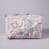 Large Starflower Block Printed Quilted Cosmetic Bag