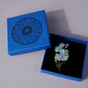 Embroidered & Beaded Forget Me Not Pin