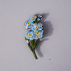 Embroidered & Beaded Forget Me Not Pin