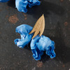 Silk Flower Blue Lily Post Earrings