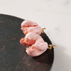 Silk Flower Bud Earrings - Pink