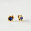 Gold Cloud Hand-Drawn Porcelain Stud Earrings