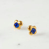 Gold Cloud Hand-Drawn Porcelain Stud Earrings
