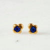 Gold Cloud Hand-Drawn Porcelain Stud Earrings