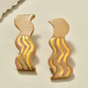 Curious Clay Striped Wavy Earrings by Curious Clay