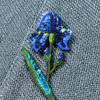 Trovelore Embroidered and Beaded Wild Iris Pin