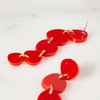 Red Freeform Stack Earrings by NoShade