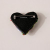 Embroidered & Beaded Blooming Heart Pin