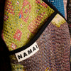 Ladhiya Dark Patchwork Upcycled Quilted Kantha Jacket by Namai