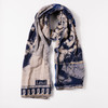 Rodin Organic French Jacquard Scarf in Marine