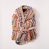 Multicolor Turkish Cotton Pompom Robe