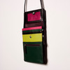 Leather Crossbody Organizer Bag in Forest Multi