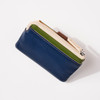 Leather Wallet ID Case with Snap in Harvest Multi