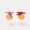 Orange Billie Wood Earrings