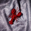 Lobster Embroidered & Beaded Pin