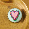 Hoop and Wheel Embroidered Heart Pin by Hoop and Wheel