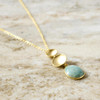 Sarah Richardson Jewelry Bezel-Cut Opaque Emerald and Gold Pendant