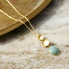 Sarah Richardson Jewelry Bezel-Cut Opaque Emerald and Gold Pendant