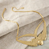 Barn Swallow Brass Necklace