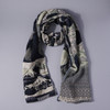 Organic French Jacquard Indigo Dot Wave Scarf