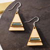 Emaye Design Stacked Triangle Wood Earrings by Emaye Design