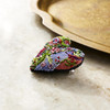flower brooch embroidery,pink heart bead,brooch beaded,brooch bouquet -  Shop ANELRU Brooches - Pinkoi